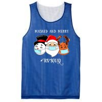 Merry And Masked Rn Squad Santas Pajama Hat Christmas Meaningful Gift Mesh Reversible Basketball Jersey Tank