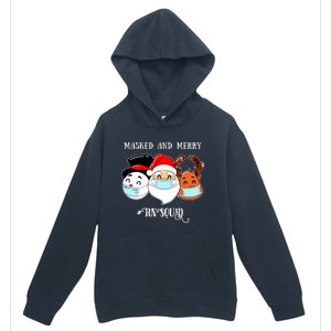 Merry And Masked Rn Squad Santas Pajama Hat Christmas Meaningful Gift Urban Pullover Hoodie