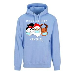 Merry And Masked Rn Squad Santas Pajama Hat Christmas Meaningful Gift Unisex Surf Hoodie