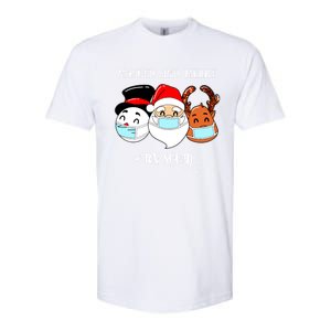 Merry And Masked Rn Squad Santas Pajama Hat Christmas Meaningful Gift Softstyle CVC T-Shirt