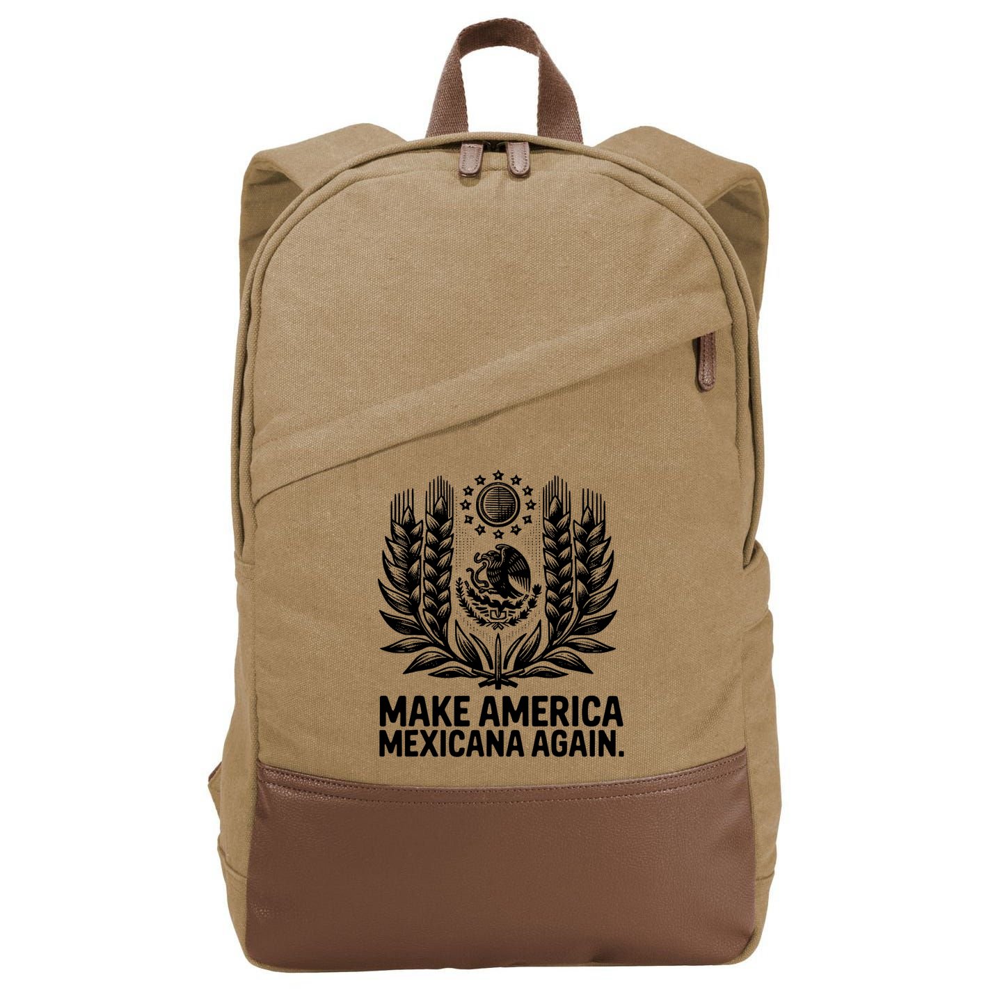 Make America Mexicana Again Funny Mexican Cotton Canvas Backpack
