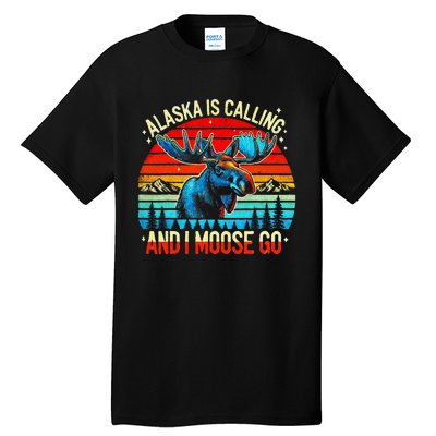 M348 Alaska Moose Rack Tourist Travel Funny Tall T-Shirt