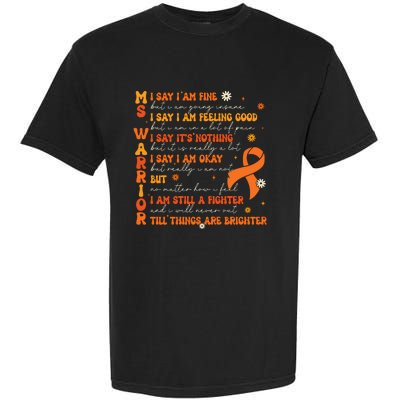 Ms Awareness Multiple Sclerosis Awareness Garment-Dyed Heavyweight T-Shirt