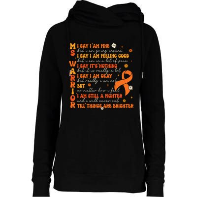 Ms Awareness Multiple Sclerosis Awareness Womens Funnel Neck Pullover Hood