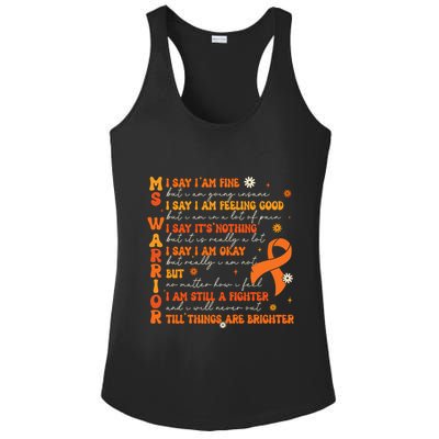 Ms Awareness Multiple Sclerosis Awareness Ladies PosiCharge Competitor Racerback Tank