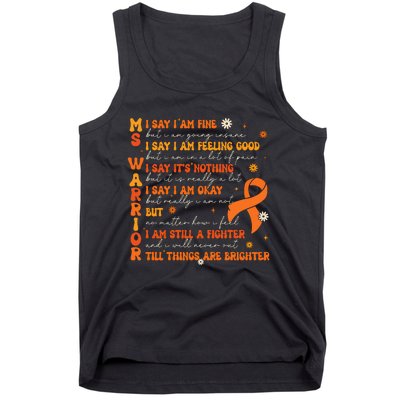 Ms Awareness Multiple Sclerosis Awareness Tank Top