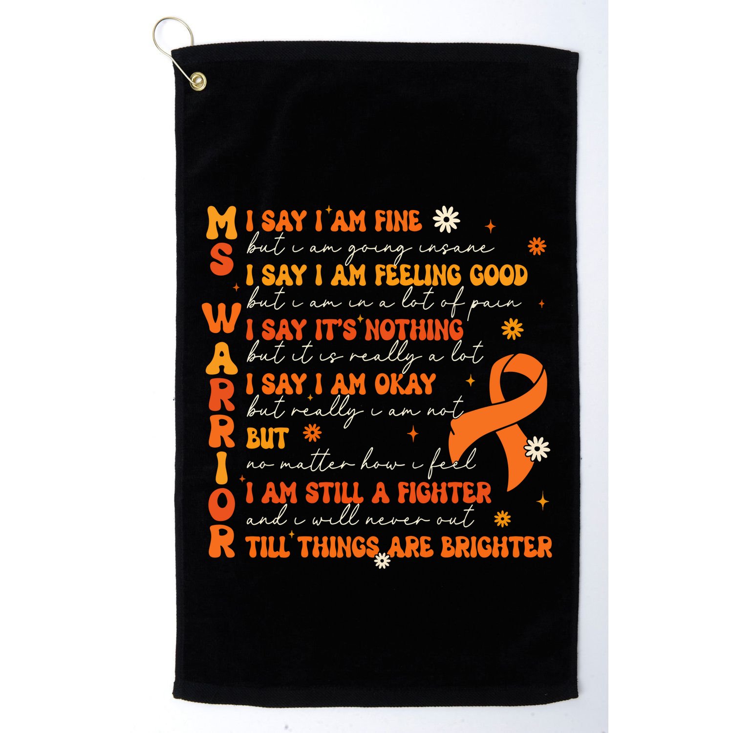 Ms Awareness Multiple Sclerosis Awareness Golf Towel