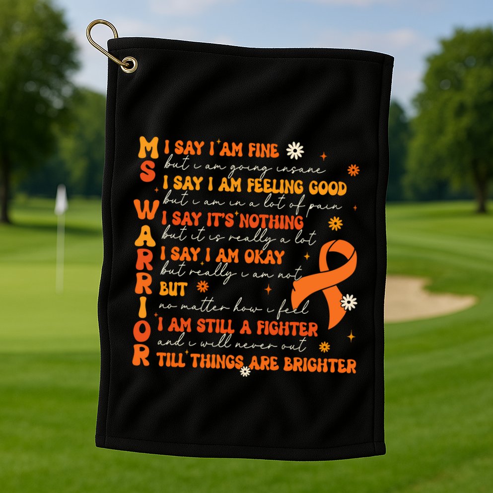Ms Awareness Multiple Sclerosis Awareness Golf Towel