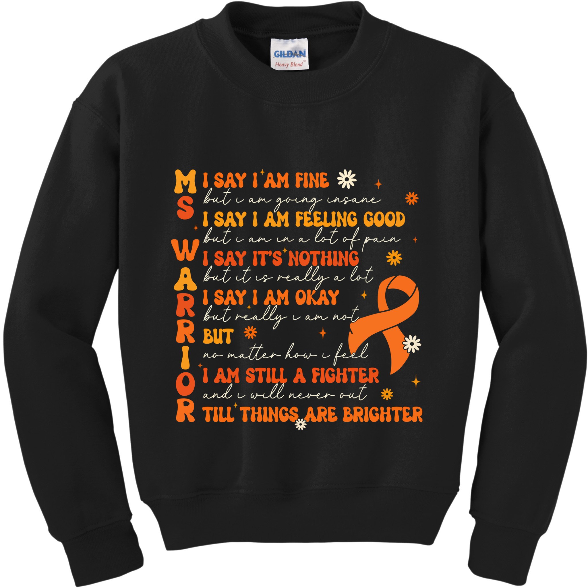 Ms Awareness Multiple Sclerosis Awareness Kids Sweatshirt