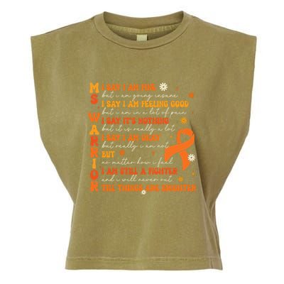 Ms Awareness Multiple Sclerosis Awareness Garment-Dyed Women's Muscle Tee