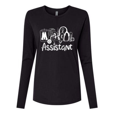 Medical Assistant Womens Cotton Relaxed Long Sleeve T-Shirt