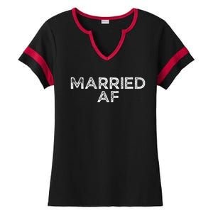 Married AF Ladies Halftime Notch Neck Tee