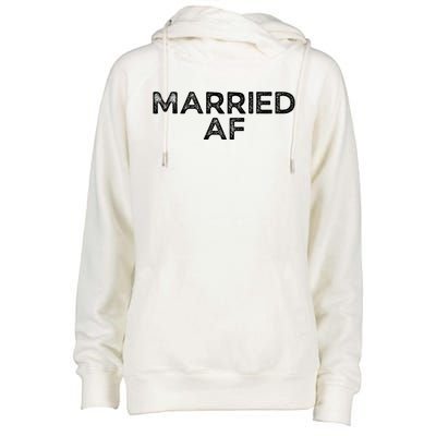 Married AF Womens Funnel Neck Pullover Hood