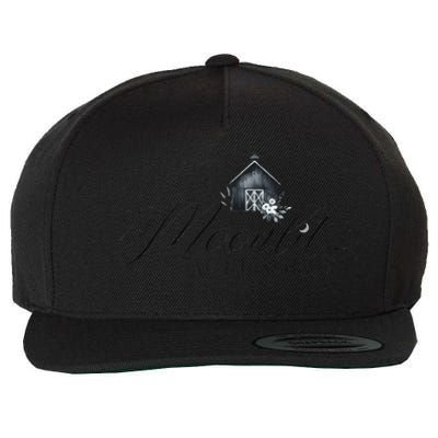 Moonlit Acreage Wool Snapback Cap