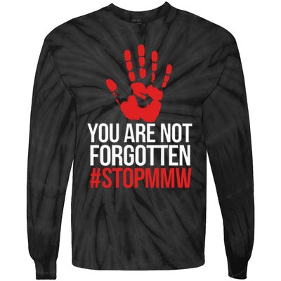 Missing and murdered indigenous women stop MMW Tie-Dye Long Sleeve Shirt