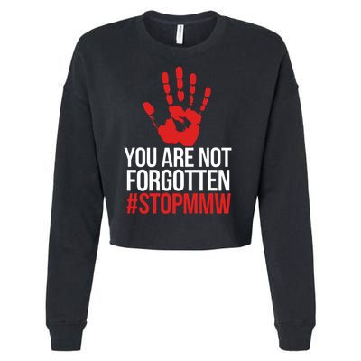 Missing and murdered indigenous women stop MMW Cropped Pullover Crew