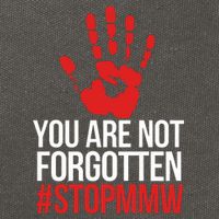 Missing and murdered indigenous women stop MMW Cotton Canvas Backpack