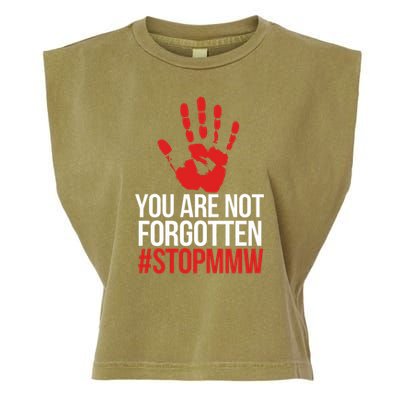 Missing and murdered indigenous women stop MMW Garment-Dyed Women's Muscle Tee