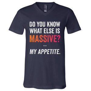 Massive Appetite Meme Funny Food Lover Humor Meme V-Neck T-Shirt