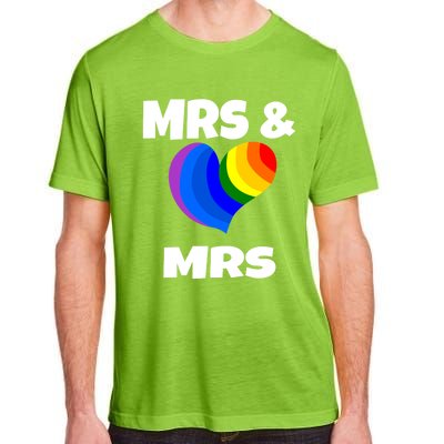 Mrs And Mrs Lgbtq Valentines Day Matching Couple Gift Lesbian Funny Gift Adult ChromaSoft Performance T-Shirt