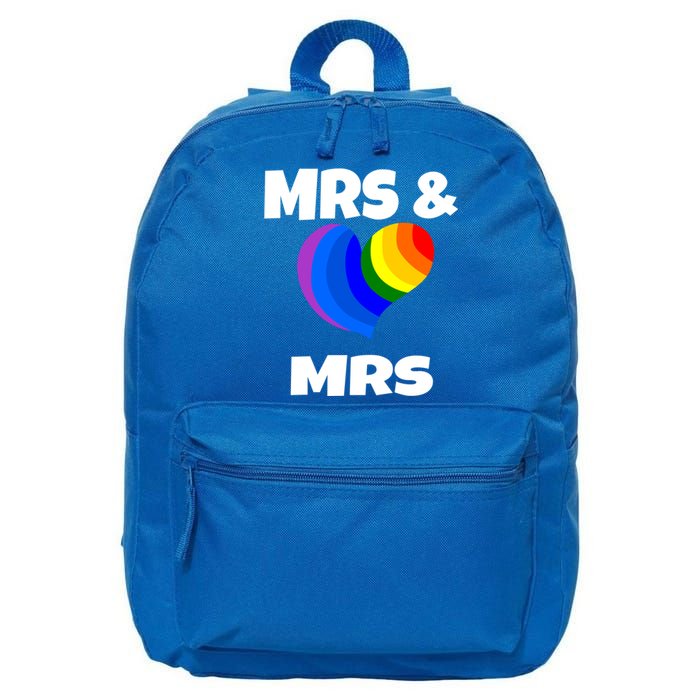 Mrs And Mrs Lgbtq Valentines Day Matching Couple Gift Lesbian Funny Gift 16 in Basic Backpack