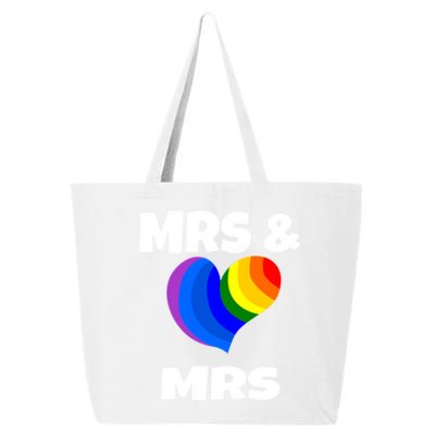 Mrs And Mrs Lgbtq Valentines Day Matching Couple Gift Lesbian Funny Gift 25L Jumbo Tote