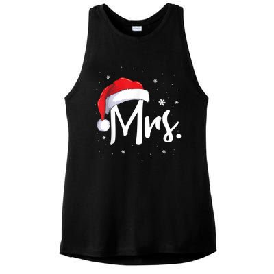 Mr And Mrs Claus Couples Matching Christmas Pajamas Santa Cool Gift Ladies PosiCharge Tri-Blend Wicking Tank