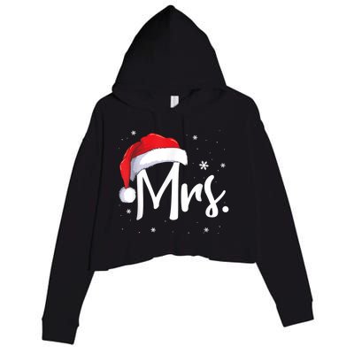 Mr And Mrs Claus Couples Matching Christmas Pajamas Santa Cool Gift Crop Fleece Hoodie