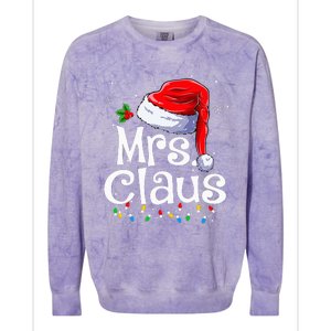 Mr And Mrs Claus Couples Matching Christmas Pajamas Santa Colorblast Crewneck Sweatshirt