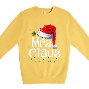 Mr And Mrs Claus Couples Matching Christmas Pajamas Santa Premium Crewneck Sweatshirt