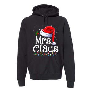 Mr And Mrs Claus Couples Matching Christmas Pajamas Santa Premium Hoodie