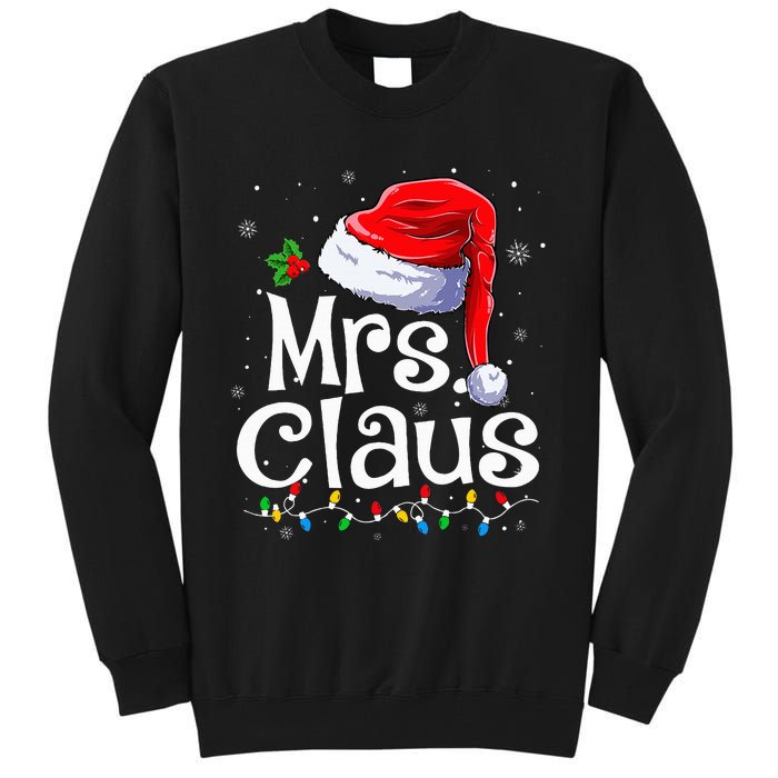 Mr And Mrs Claus Couples Matching Christmas Pajamas Santa Tall Sweatshirt