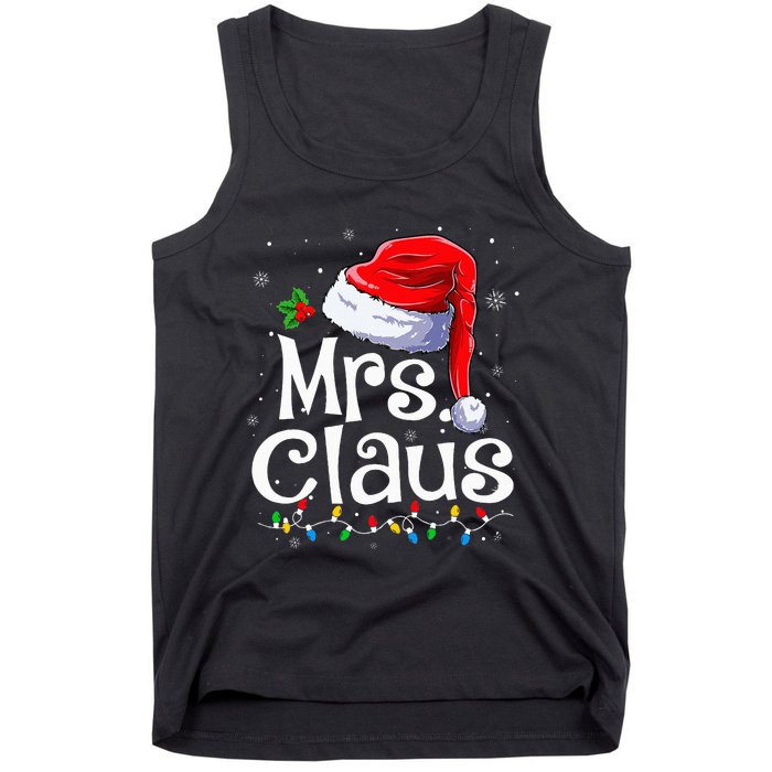 Mr And Mrs Claus Couples Matching Christmas Pajamas Santa Tank Top