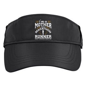 Mother And Marathon Runner Great Gift Funny Mom Gift Adult Drive Performance Visor