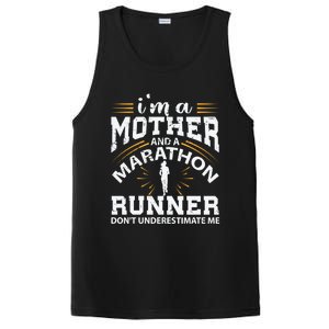 Mother And Marathon Runner Great Gift Funny Mom Gift PosiCharge Competitor Tank