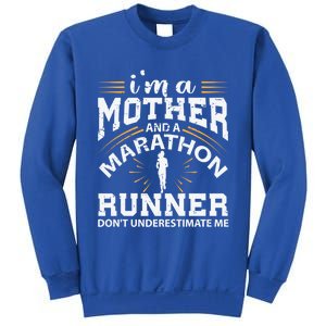 Mother And Marathon Runner Great Gift Funny Mom Gift Sweatshirt