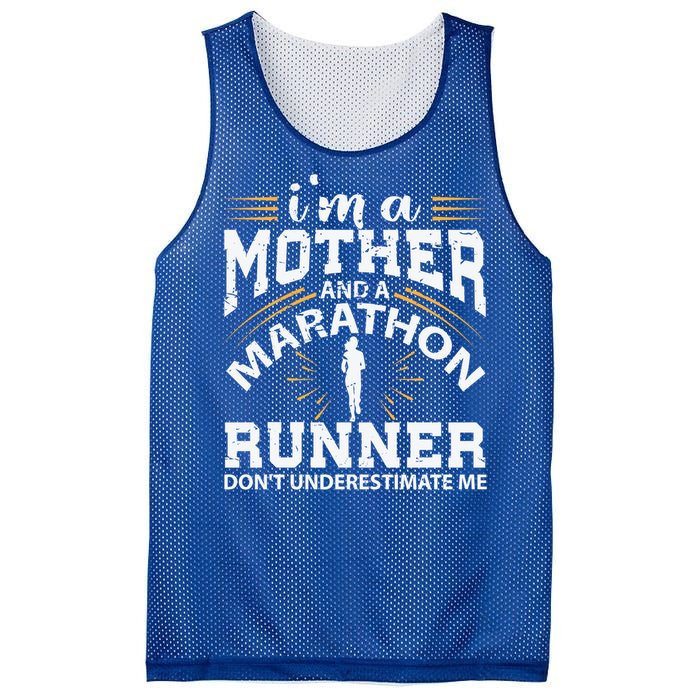 Mother And Marathon Runner Great Gift Funny Mom Gift Mesh Reversible Basketball Jersey Tank