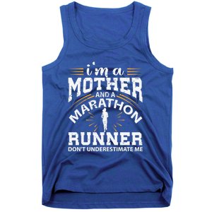 Mother And Marathon Runner Great Gift Funny Mom Gift Tank Top