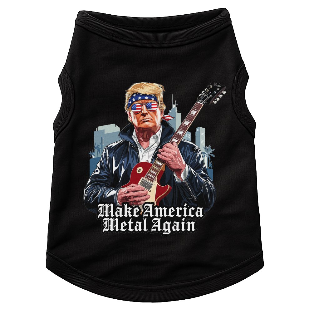 Make America Metal Again Trump Rock Heavy Music Thrash Doggie Tank