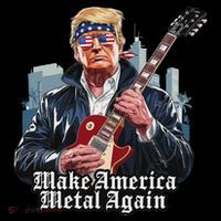 Make America Metal Again Trump Rock Heavy Music Thrash Tall T-Shirt