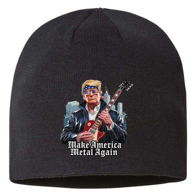 Make America Metal Again Trump Rock Heavy Music Thrash Sustainable Beanie