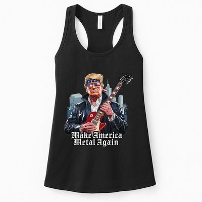 Make America Metal Again Trump Rock Heavy Music Thrash Womens Tank Top