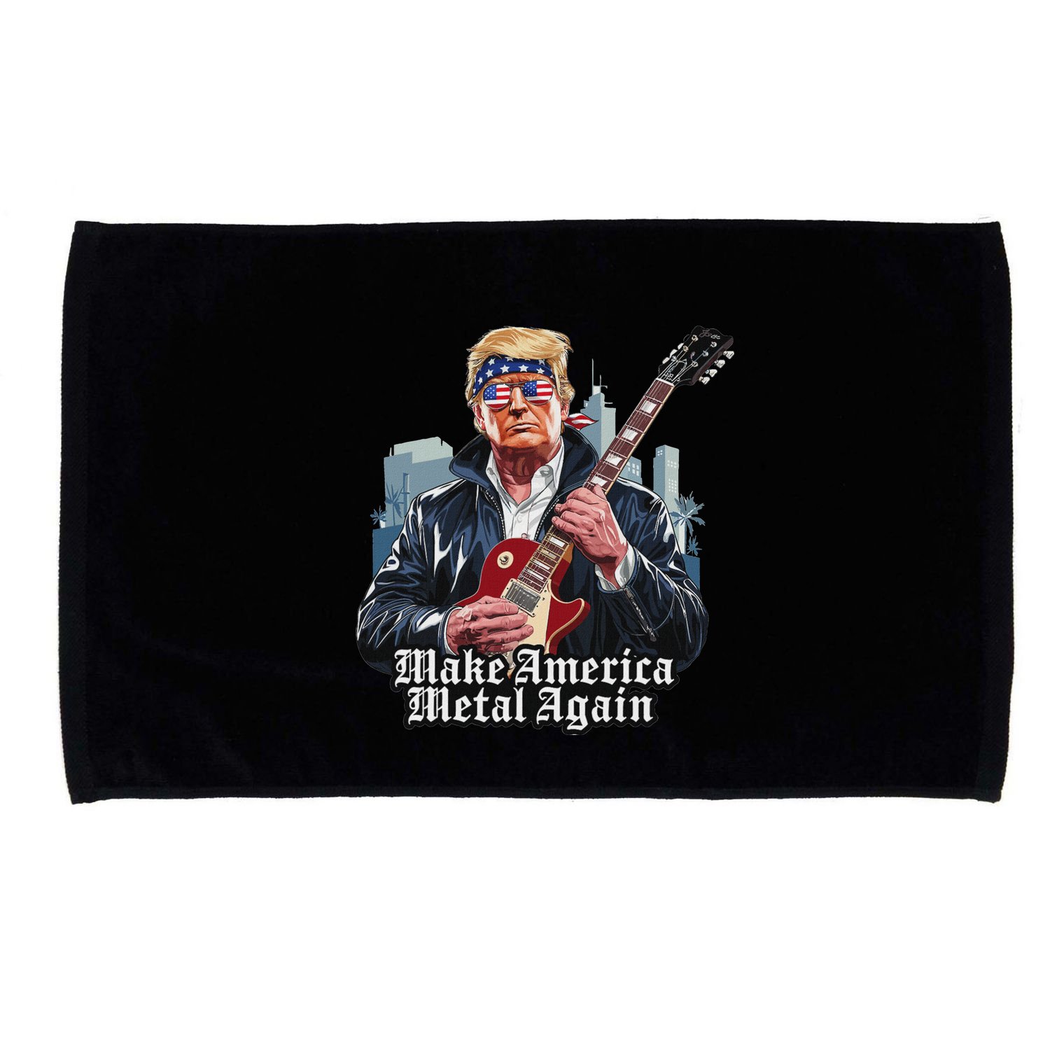 Make America Metal Again Trump Rock Heavy Music Thrash Microfiber Hand Towel