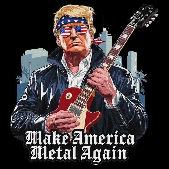 Make America Metal Again Trump Rock Heavy Music Thrash Zip Tote Bag