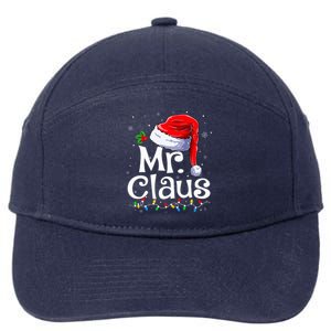 Mr and Mrs Claus Couples Matching Christmas Pajamas Santa  7-Panel Snapback Hat