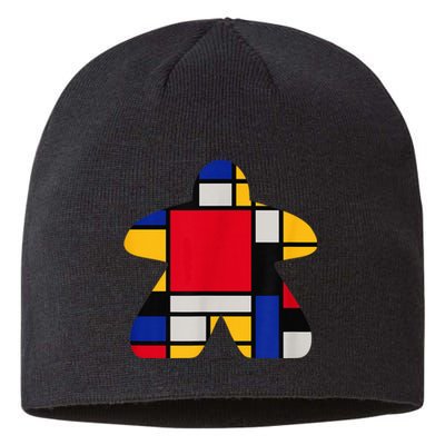 Modern Art Meeple Sustainable Beanie