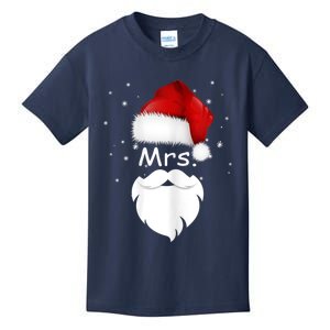 Mr And Mrs Claus Christmas Couples Matching Santa Pajamas Kids T-Shirt