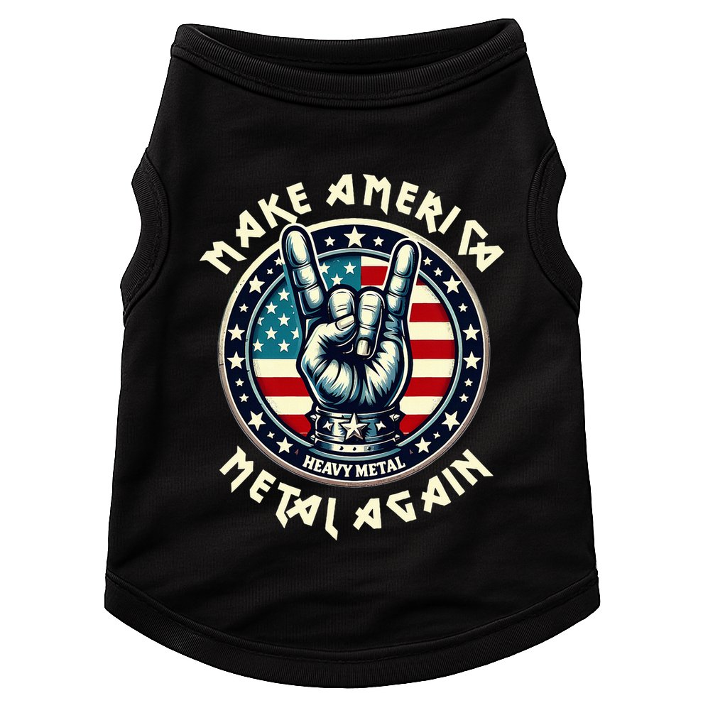 Make America Metal Again Trump Rock Heavy Music Thrash Doggie Tank