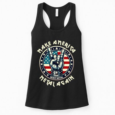 Make America Metal Again Trump Rock Heavy Music Thrash Womens Tank Top