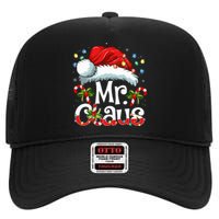 Mr And Mrs Claus Couples Matching Christmas Pajamas Santa High Crown Mesh Back Trucker Hat